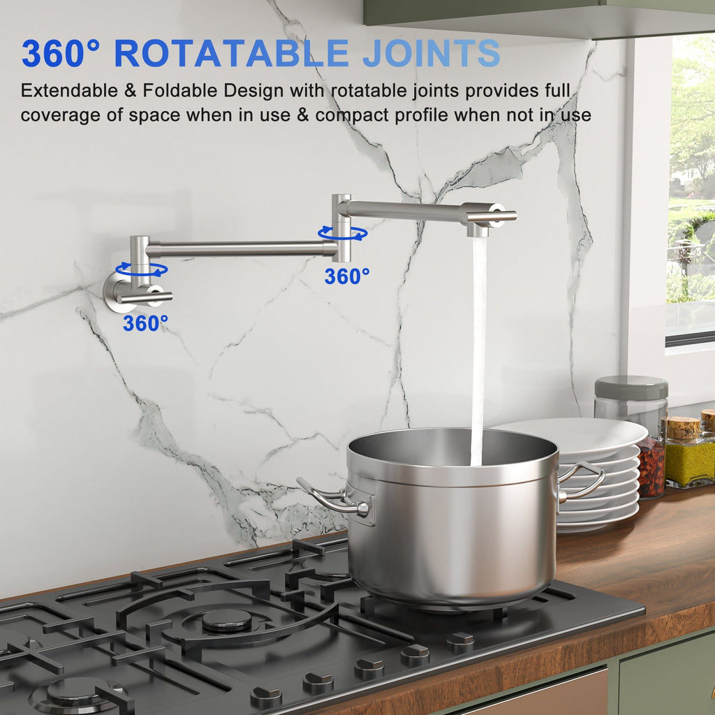 Pot Filler Faucet - Wall Mount Kitchen Sink Faucet