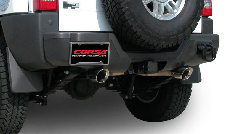 Corsa Performance 06-08 Hummer H3 3.5L Polished Sport Cat-Back Exhaust