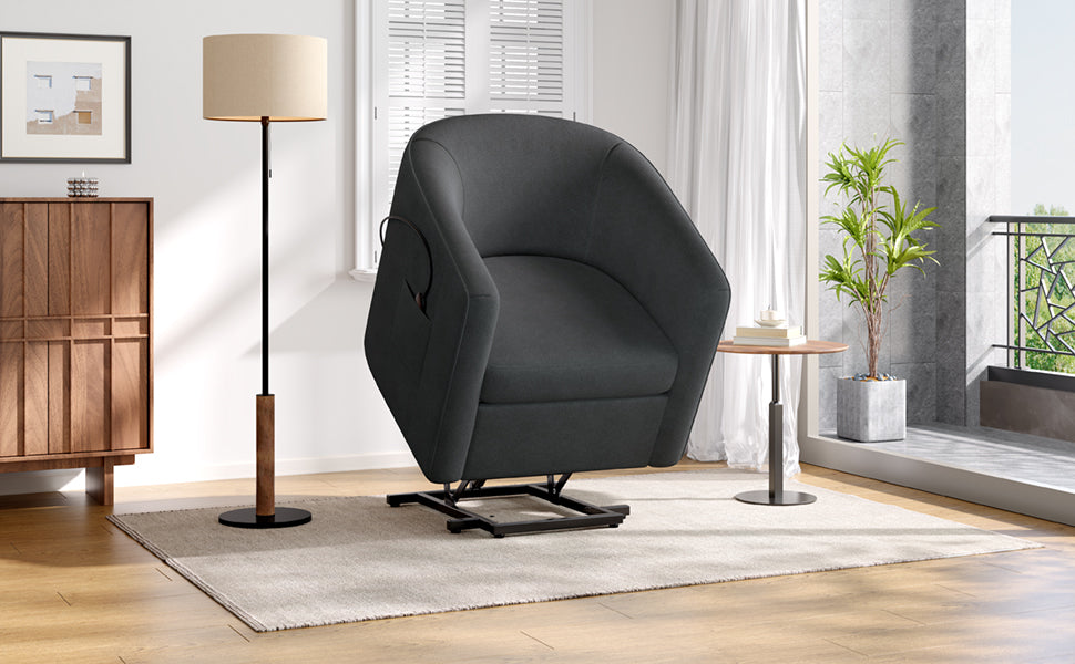 Power Lift Recliner Barrel Shape Recliner Chair