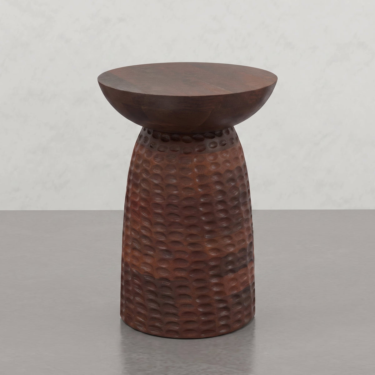 Elmford 13W Round Pedestal Dimple Accent Table
