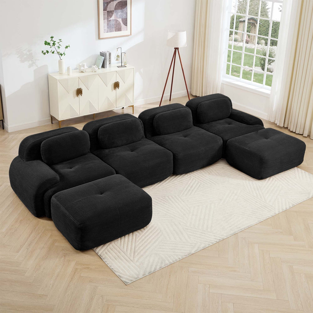 U-Shaped Modular Sofa with Ergonomic Design