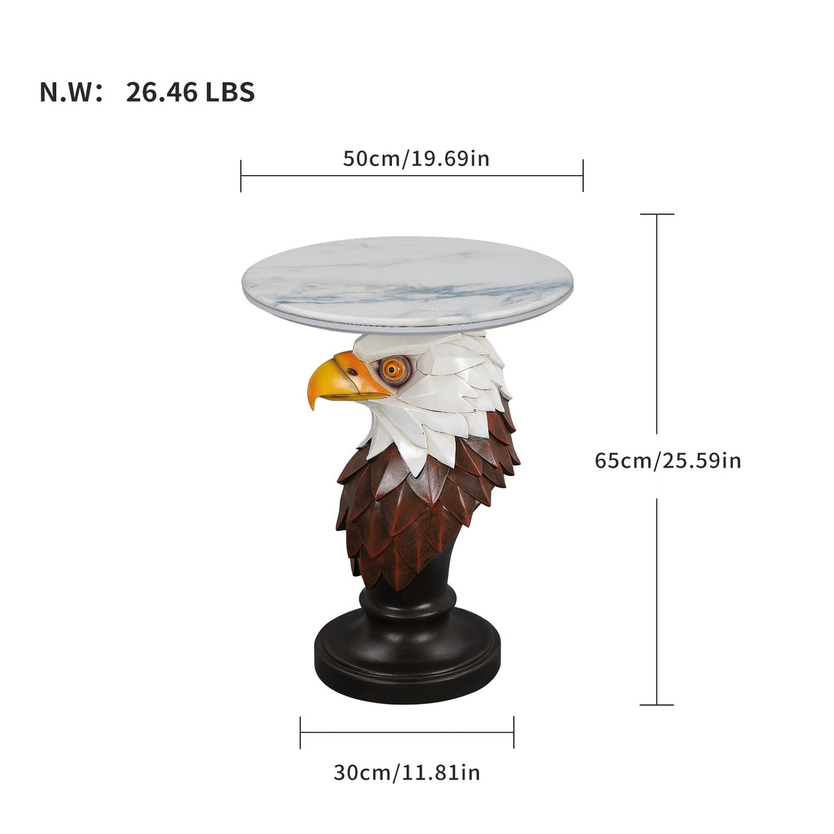 Eagle Head Accent Table