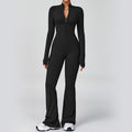 Cross-Border Zippered Cloud-Like Long-Sleeved Yoga Jumpsuit High-Intensity Fitness All-In-One Bodysuit 2012