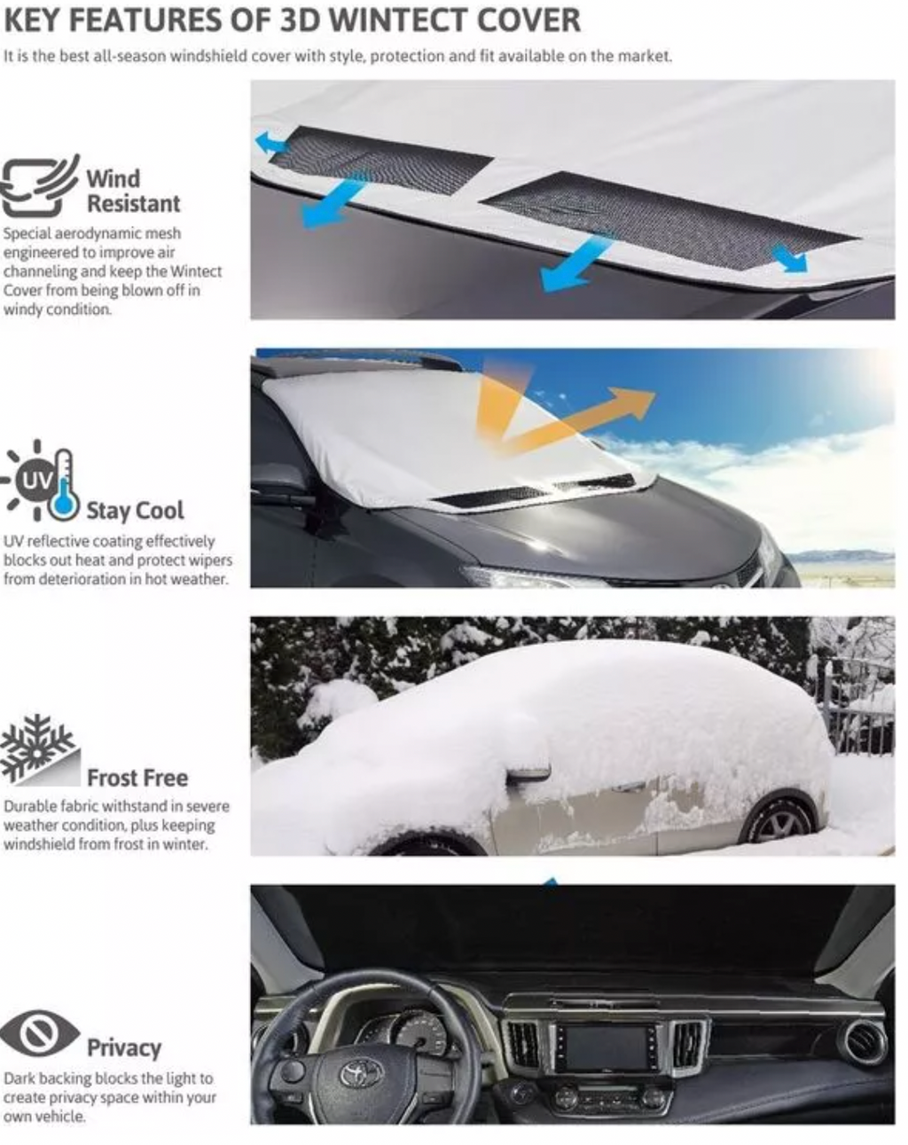 3D MAXpider Size F 3D Wintect Windshield Cover B014KOZAWE