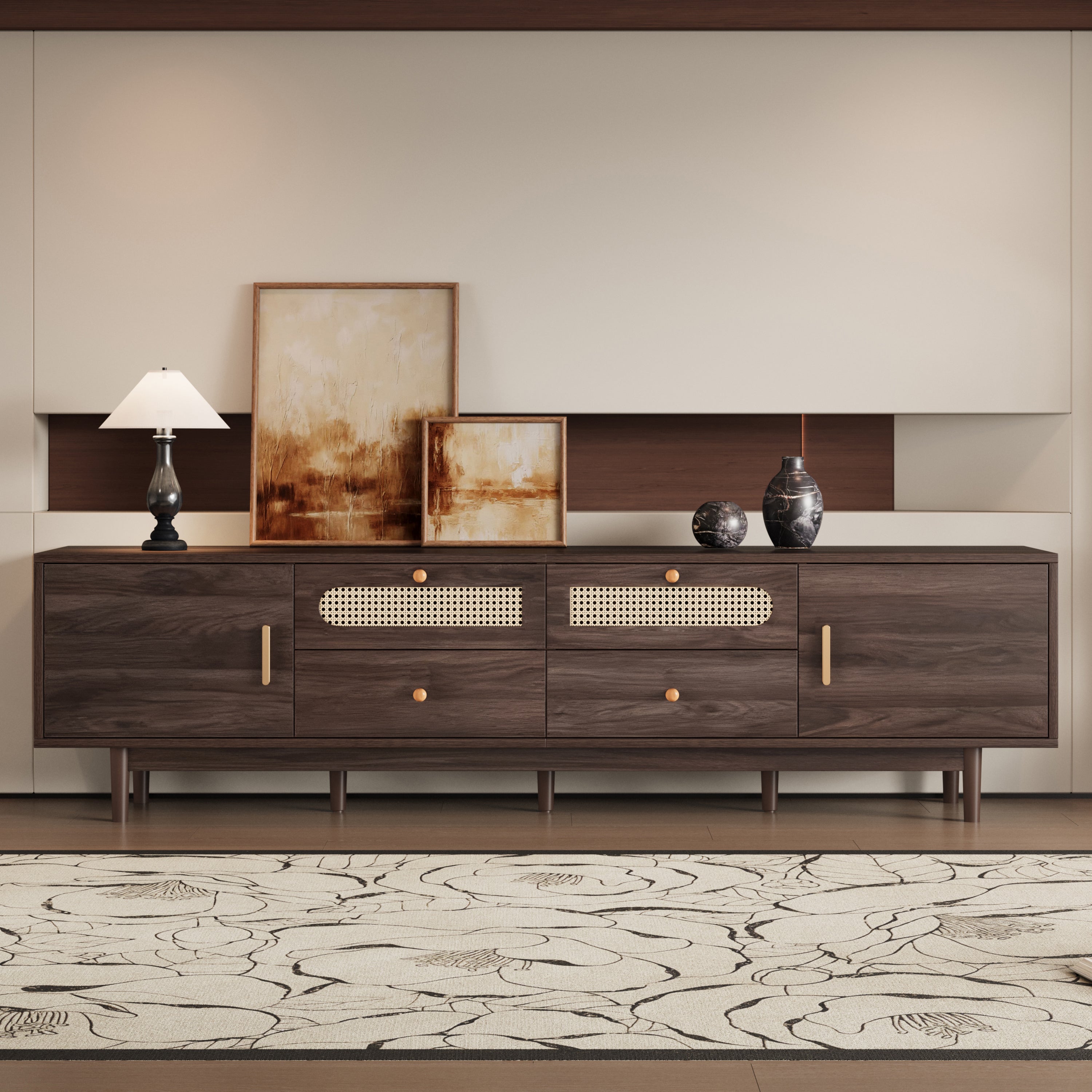 76" TV Stand with Drawers for Modern Living