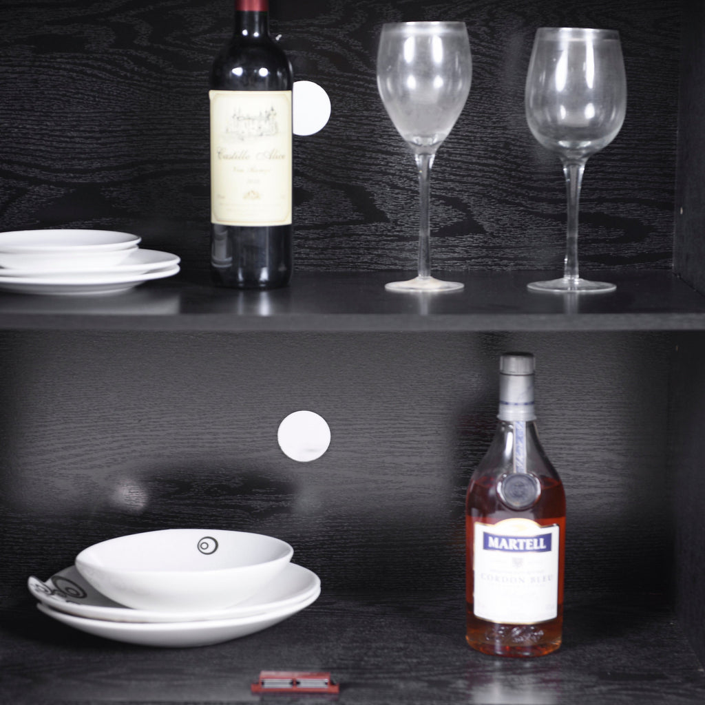 45" W Storage Cabinet with 3 Mirrored Acrylic Doors