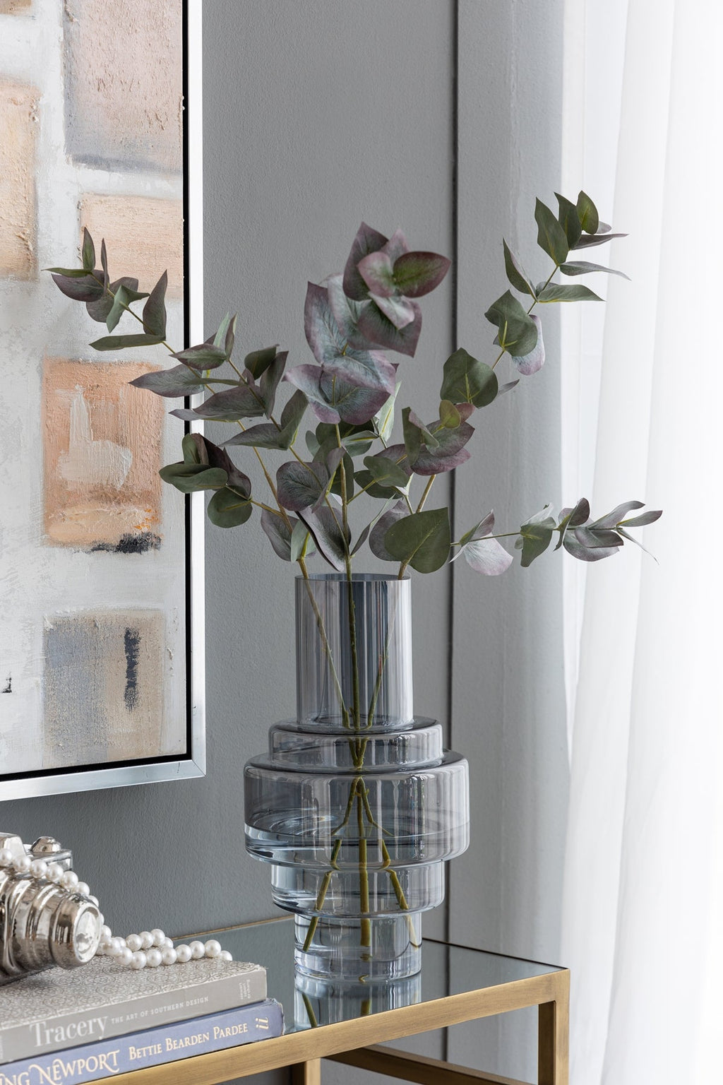 Geometric Design Smoke Luster Decorative Vase