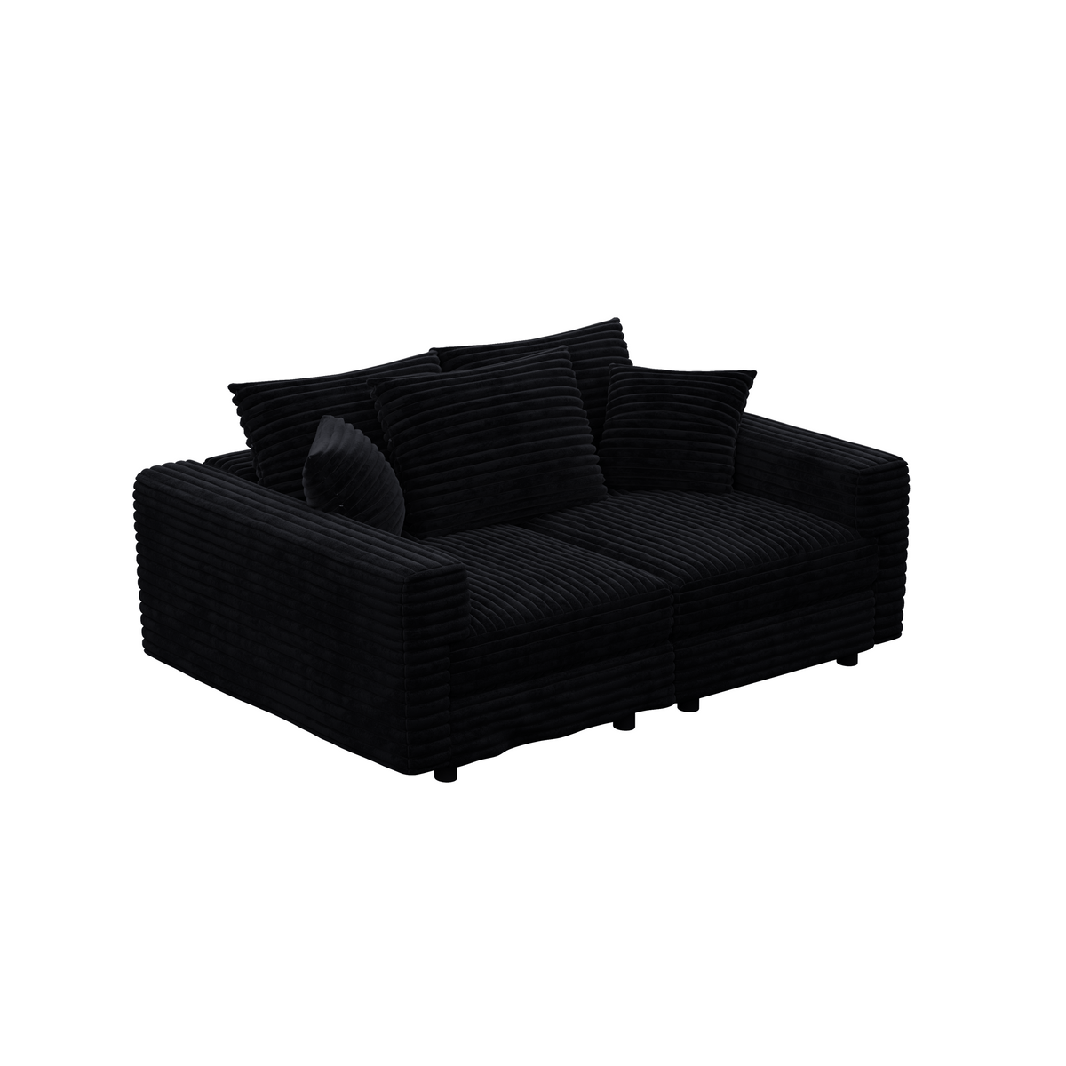 Plush Corduroy 3-Seat Sofa