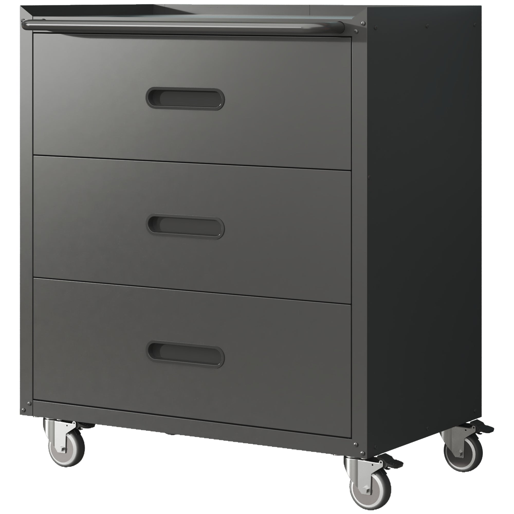 Heavy-Duty Metal Storage Cabinet with Wheels