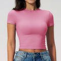 Casual All-match Tight Quick-dry Fitness Top Yoga Clothes Running Pilates Sports T-shirt Short-sleeved 8743