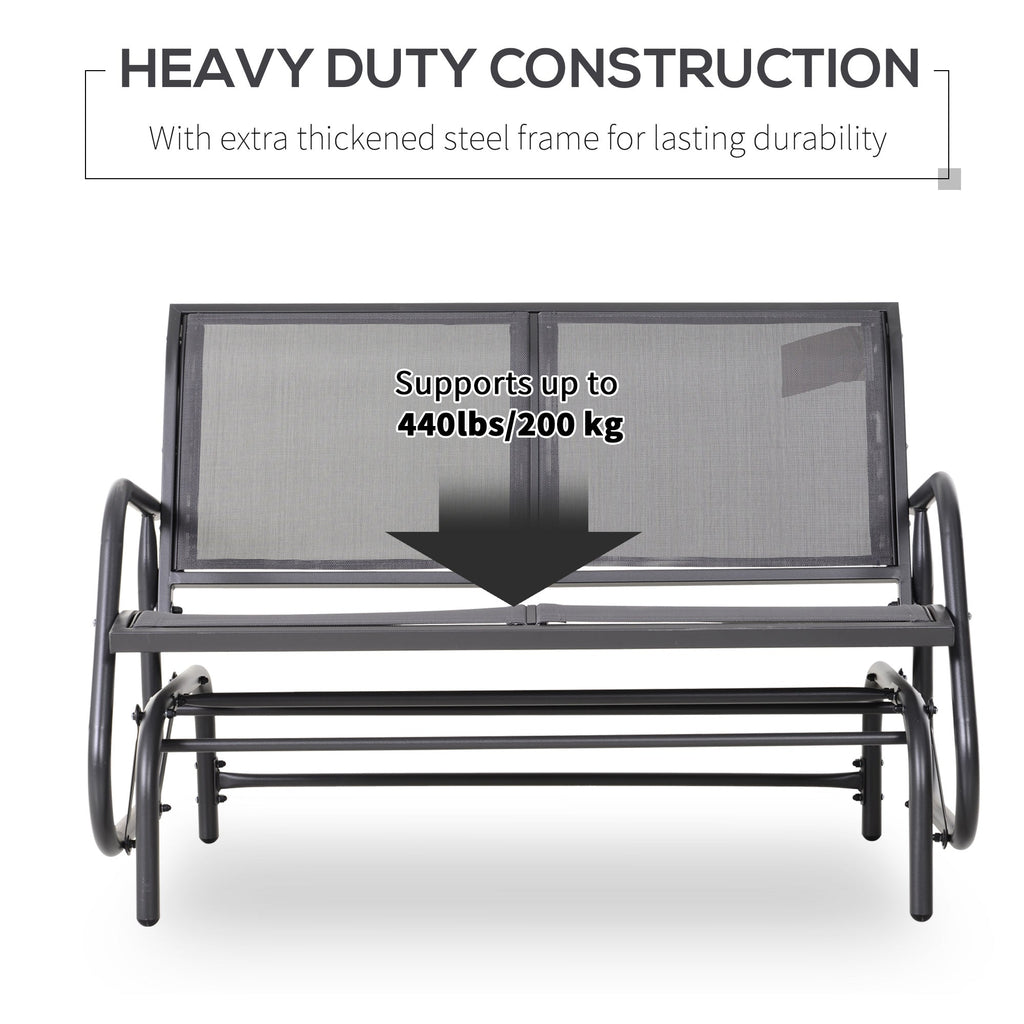Outsunny 2-Person Outdoor Glider Bench