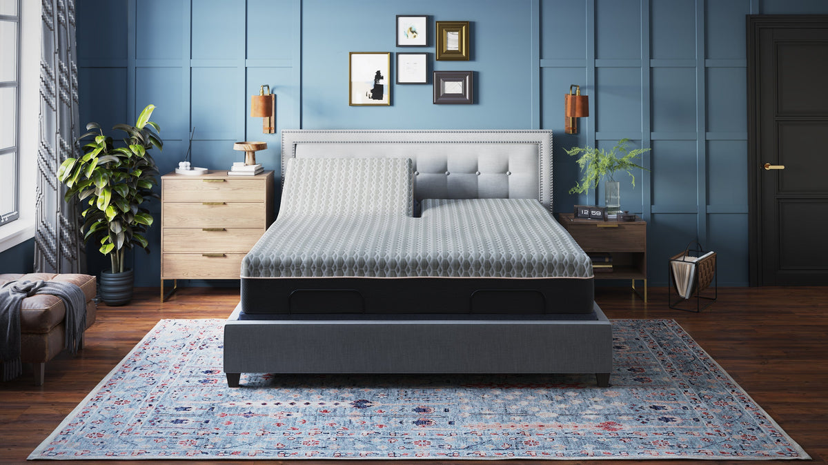 BT3000 Split Top King Adjustable Bed Base With Head and Foot Position Adjustment