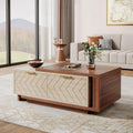 42.13" Extendable Coffee Table with Storage Drawers