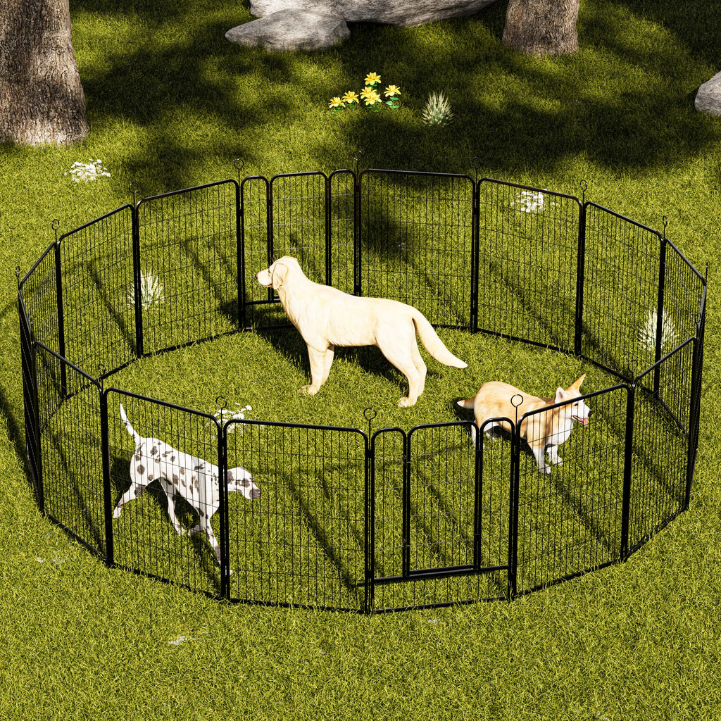 Dog Playpen 40 Inch - 16 Panels Heavy Duty Metal Pet Exercise Pen