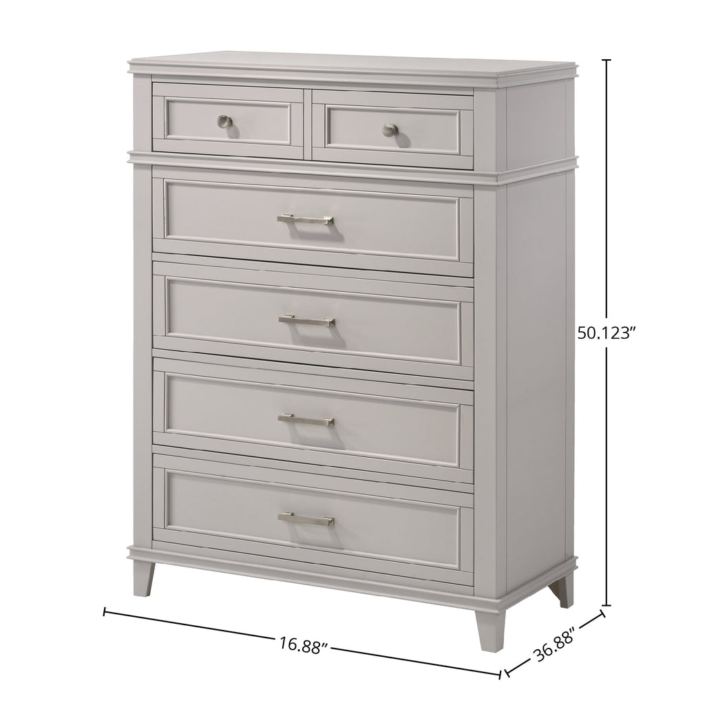 Gray 5 Drawer Chest