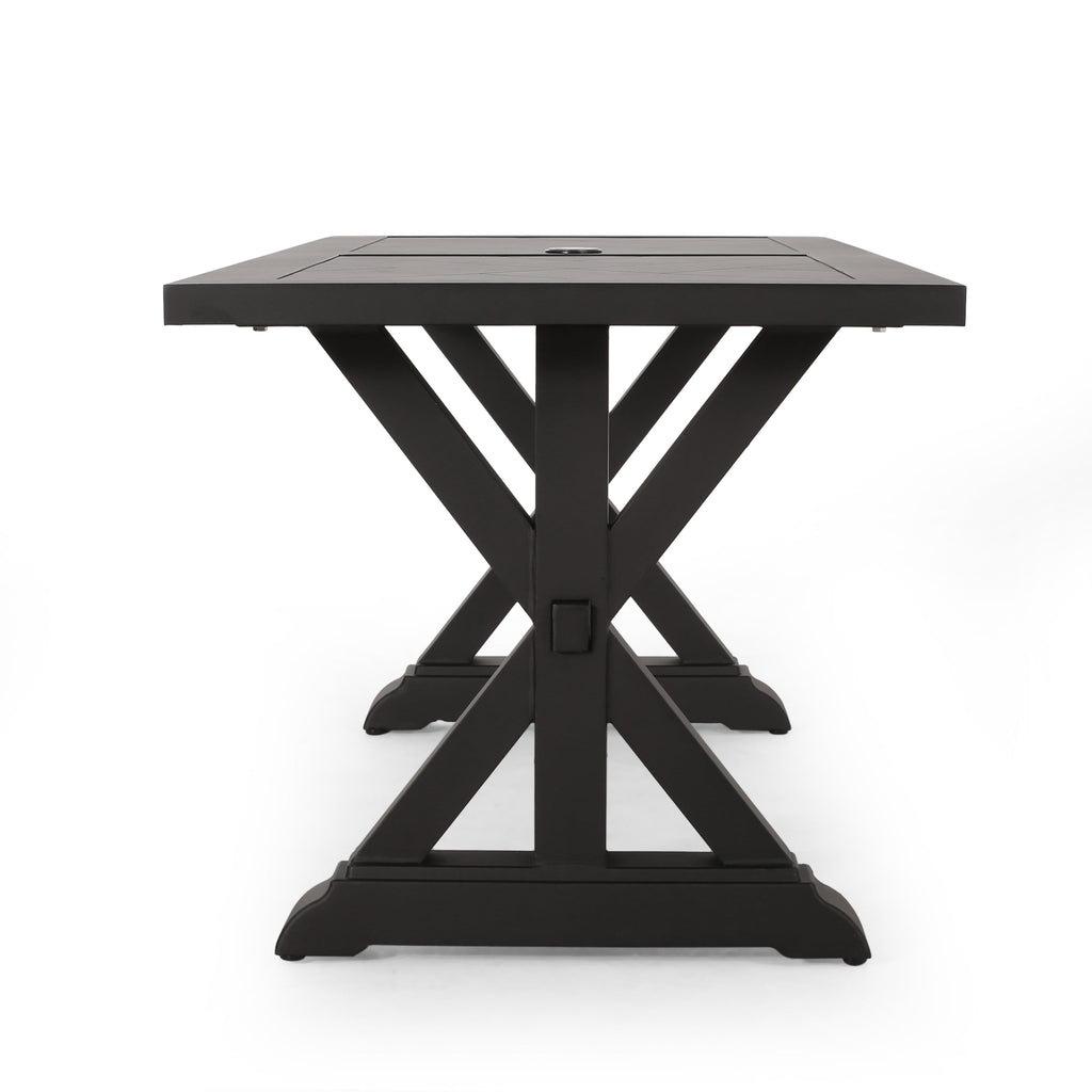 Outdoor Aluminium Dining Table, Antique Matte