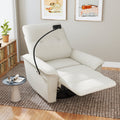 270° Power Swivel Rocker Recliner Chair w/ USB Ports - Beige-Gray