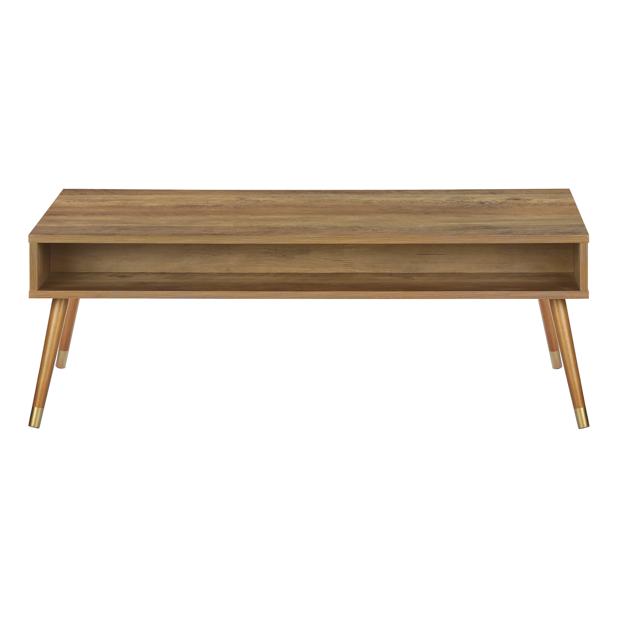 Mid-Century Modern Rectangular Coffee Table with Storage
