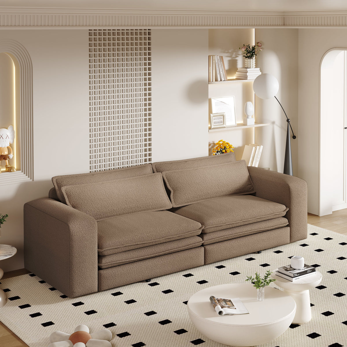 93" King Size Sleeper Sofa Bed - 3 in 1 Convertible