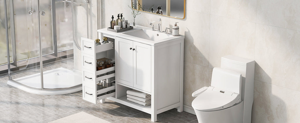 36" Bathroom Vanity with Sink Top