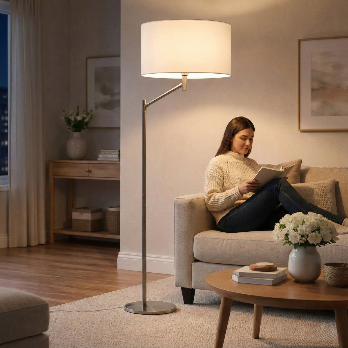 Horizon Brushed Nickel Table Lamp