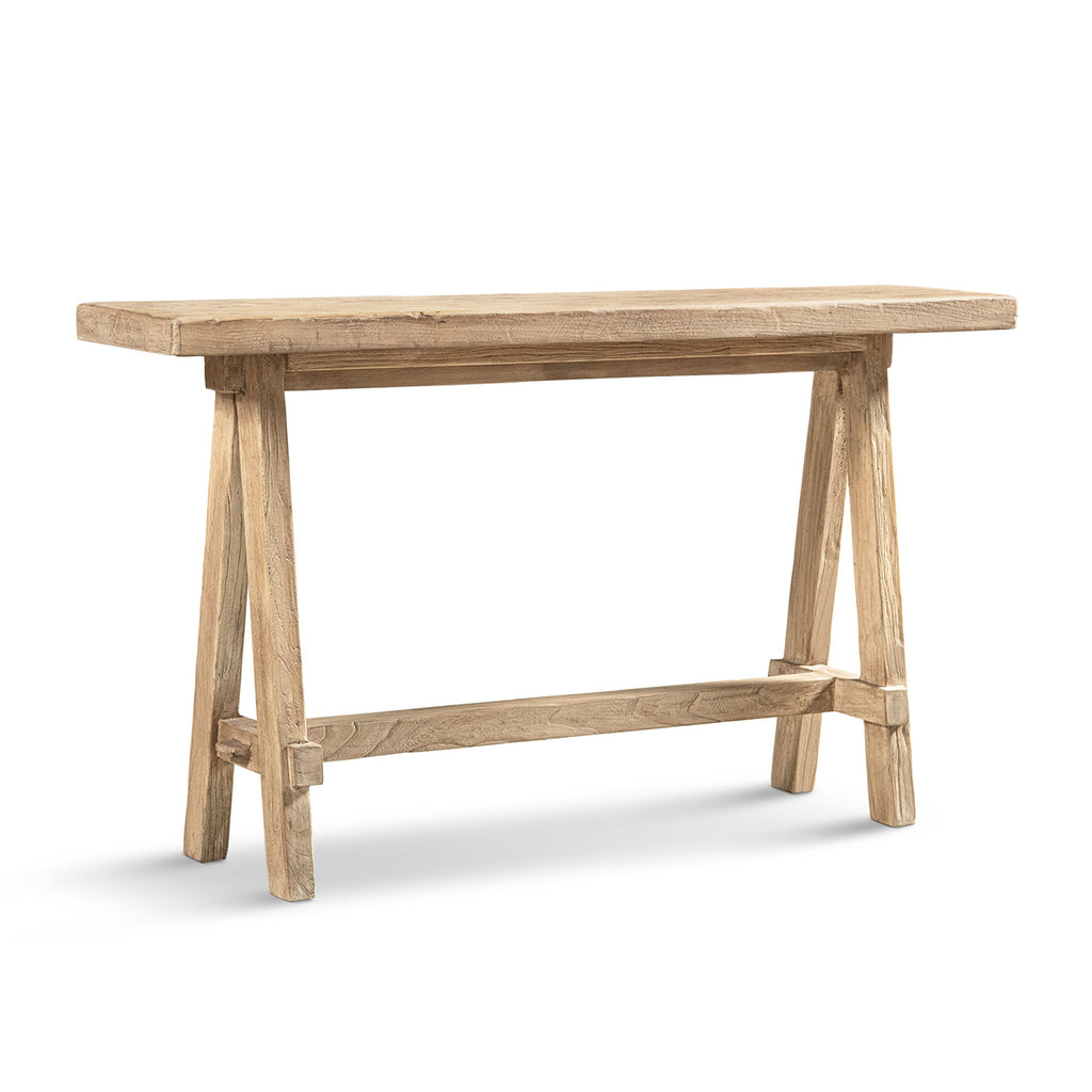 Hawthorne 60" Solid Reclaimed Elm Trestle Console Table