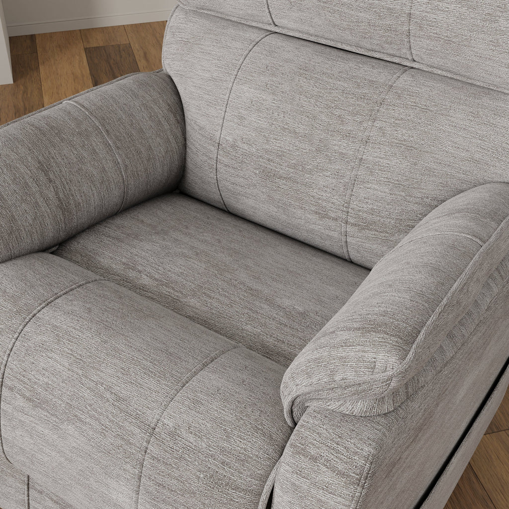 Plush Fabric Power Lift Chair In Lucie Dove