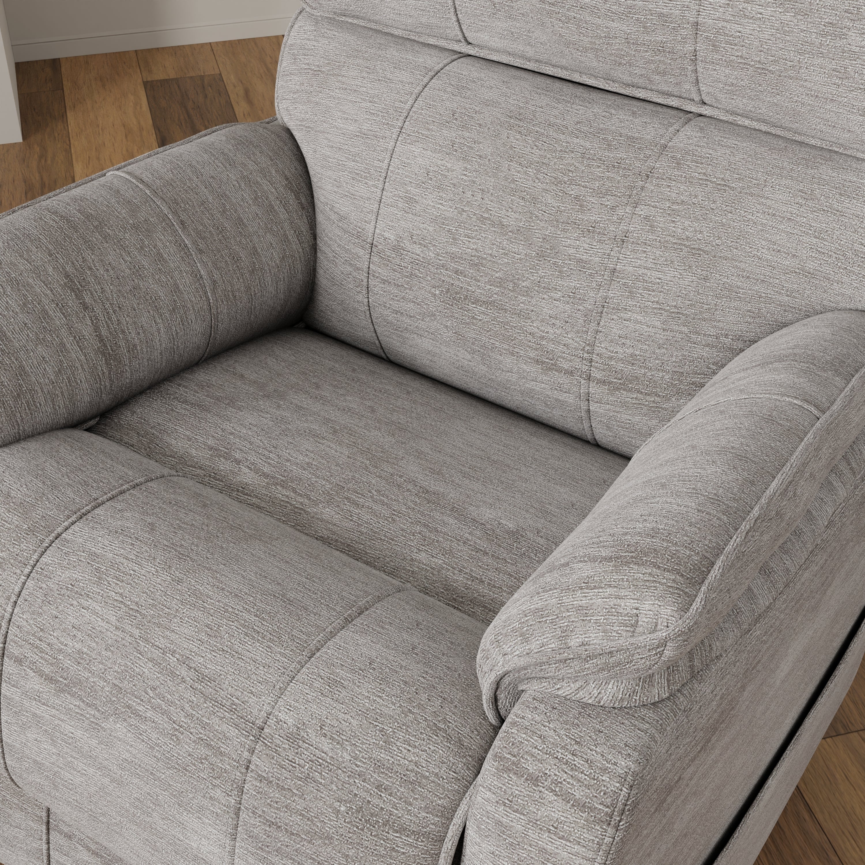 Plush Fabric Power Lift Chair In Lucie Dove