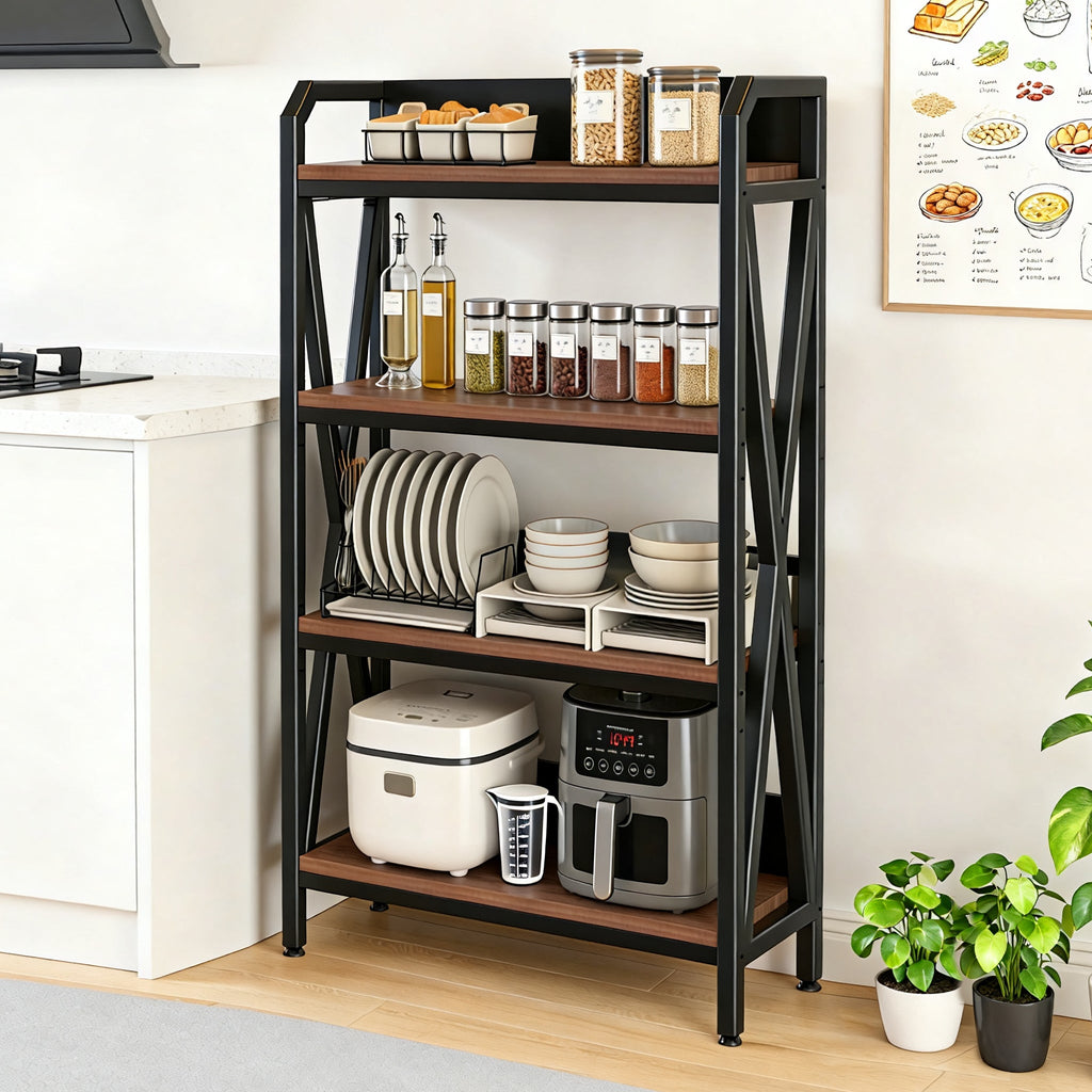 56.30'' Bakers Rack 4-Level Storage Shelves