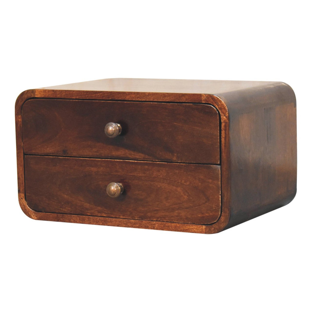 Solid Wood Curved California Nightstand