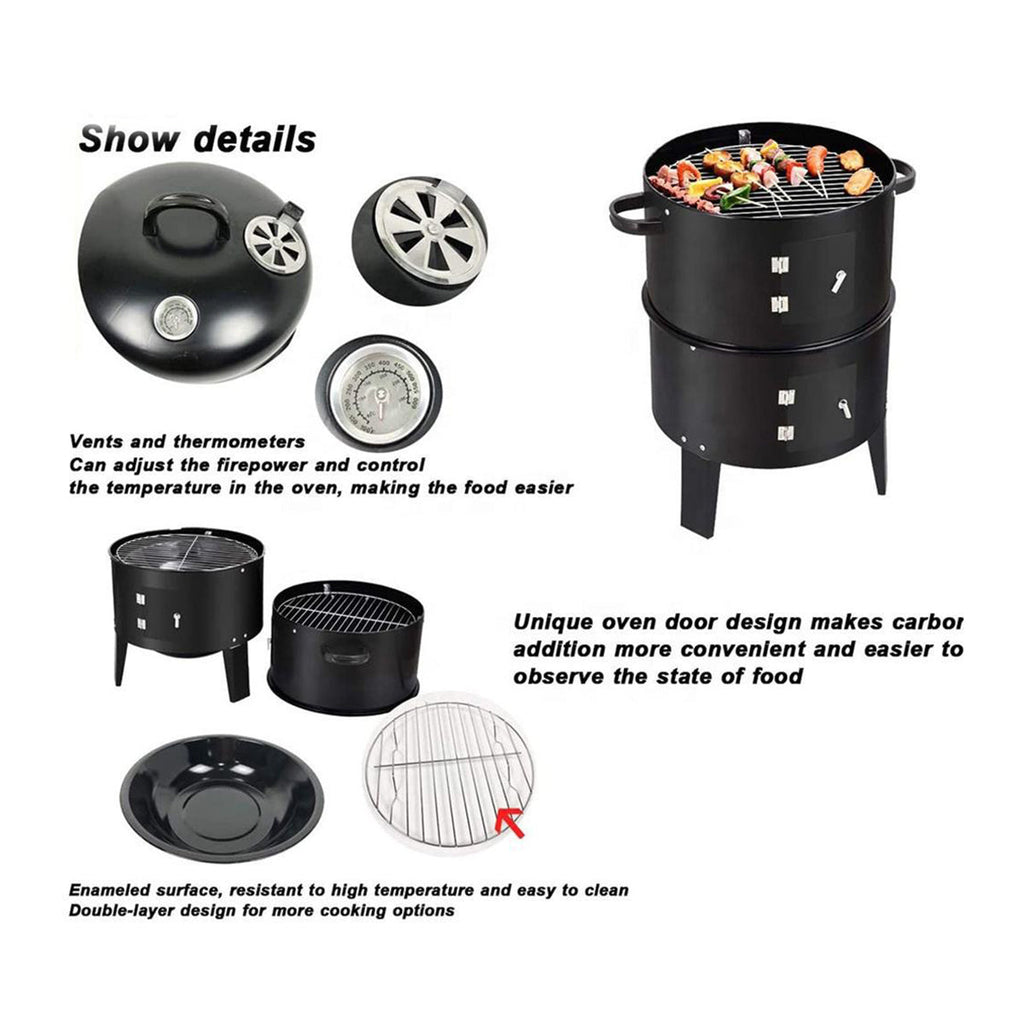 Outdoor Double-Layer Grill
