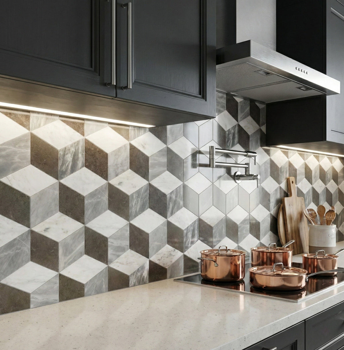 Hexagon Waterjet Marble
