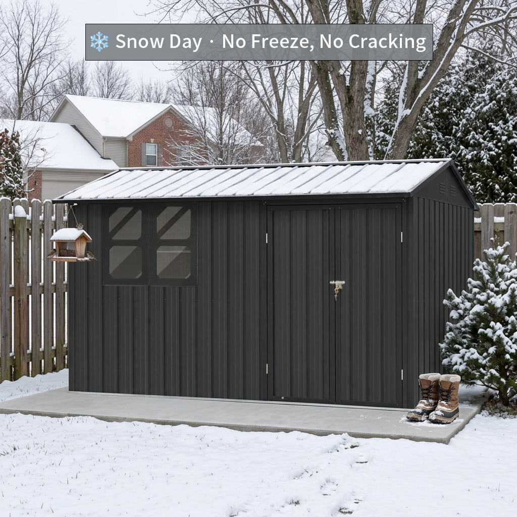 12x10 Ft Metal Garden Sheds Outdoor Storage Sheds