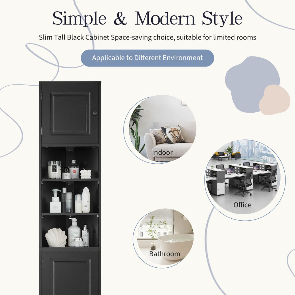 Multi-Functional Corner Cabinet Tall Bathroom Storage