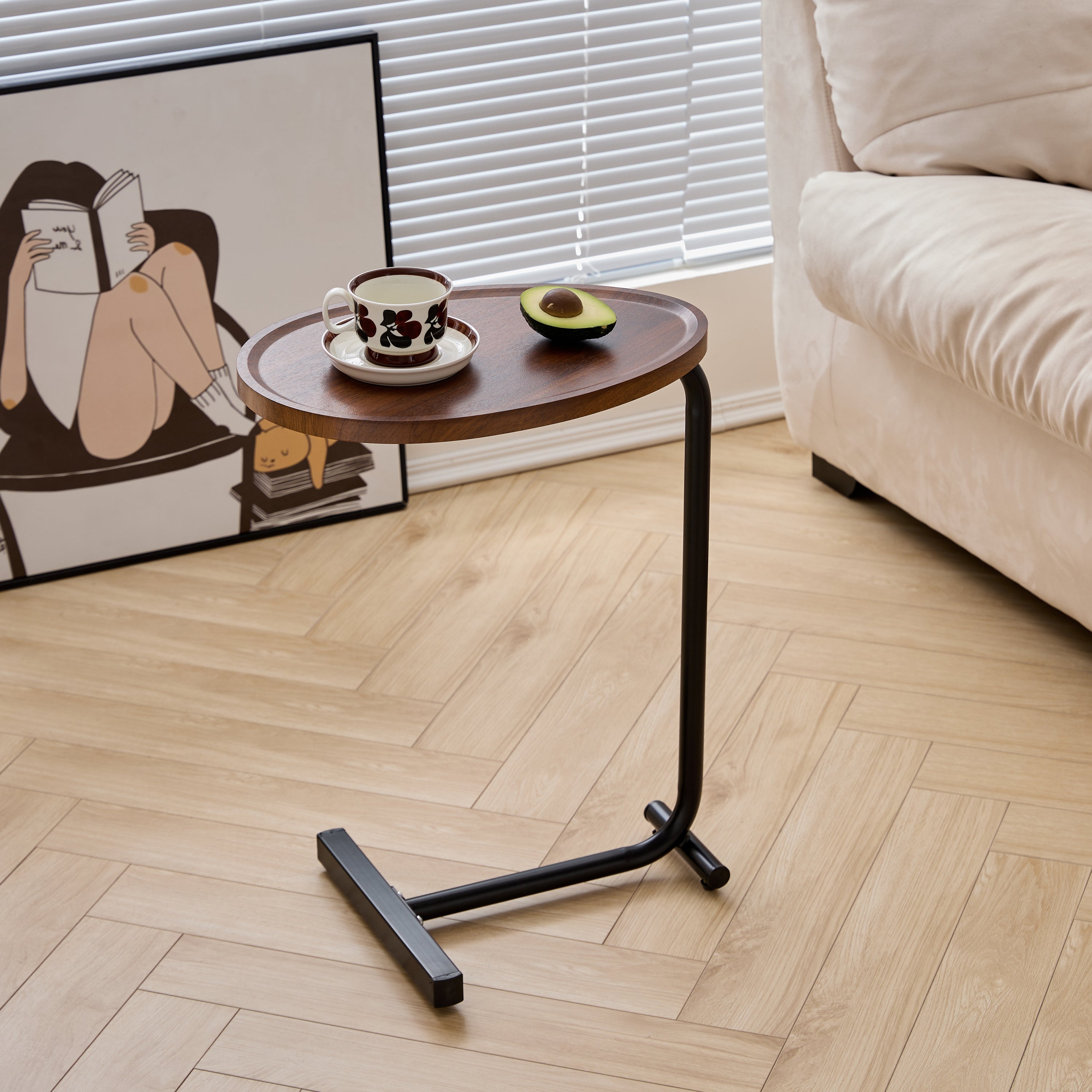 2-Piece C-Shaped Side Table Set