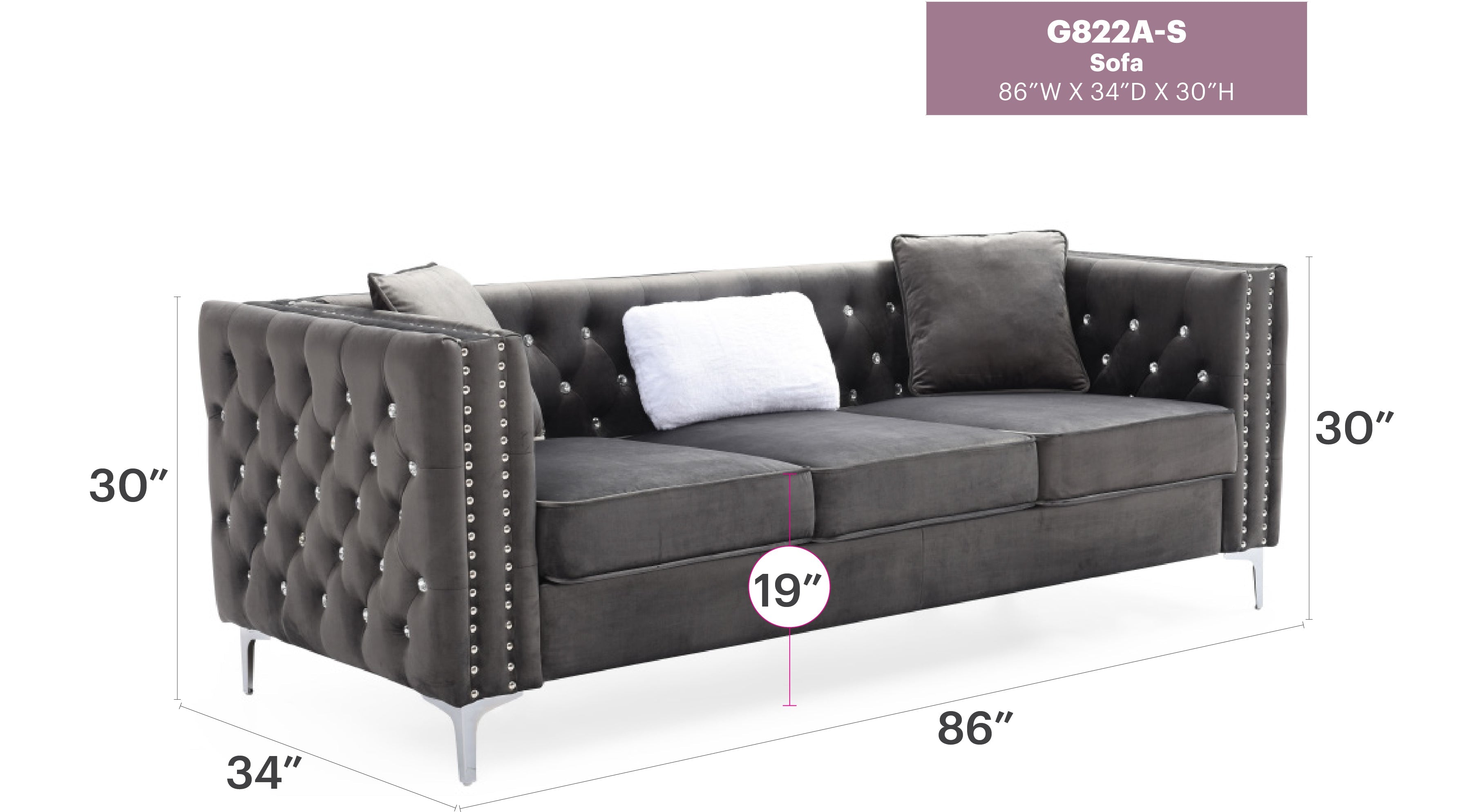 Paige G822A-S Sofa