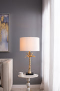 D16x31" Leaf Lamp with Marble Base