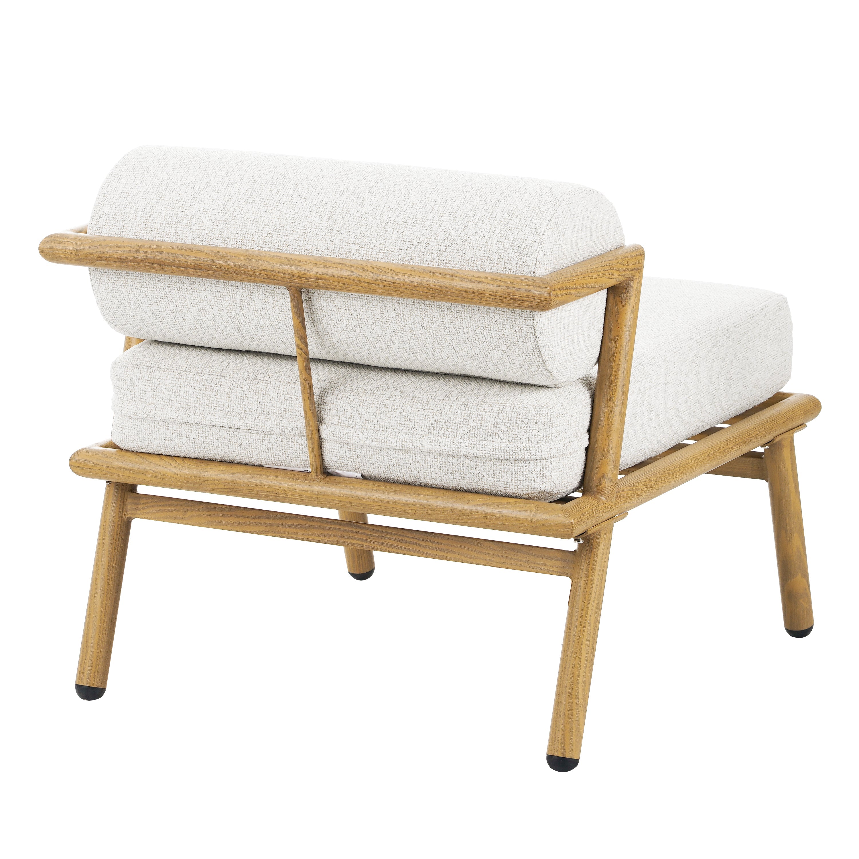 La Fiora Outdoor Patio Teak Finished Iron Club Chair