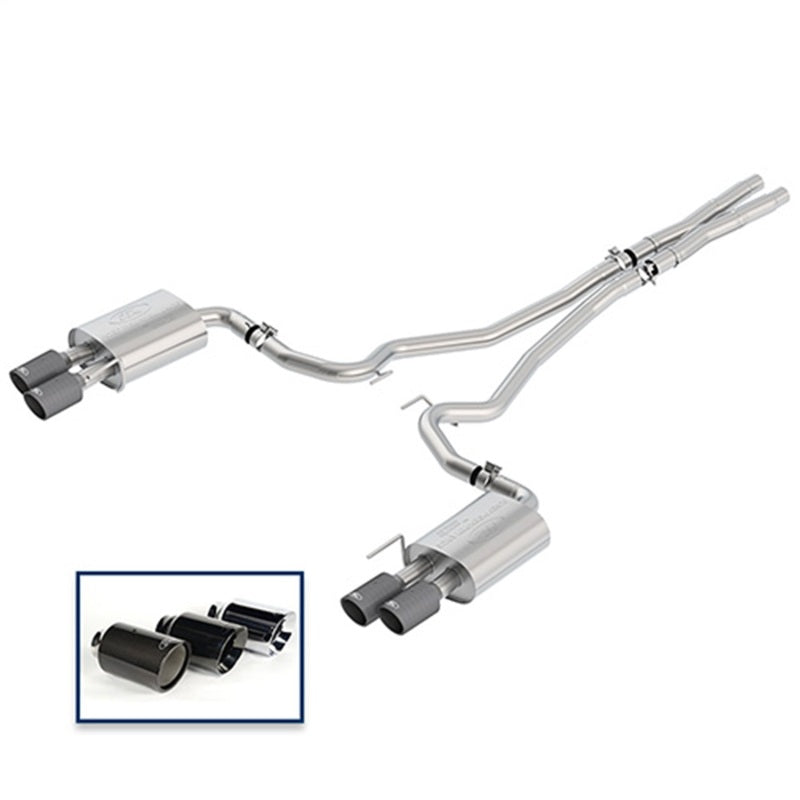 Ford Racing 2018+ Mustang GT 5.0L Cat-Back Extreme Exhaust System w/ Quad Carbon Fiber Tips M-5200-M8EFA