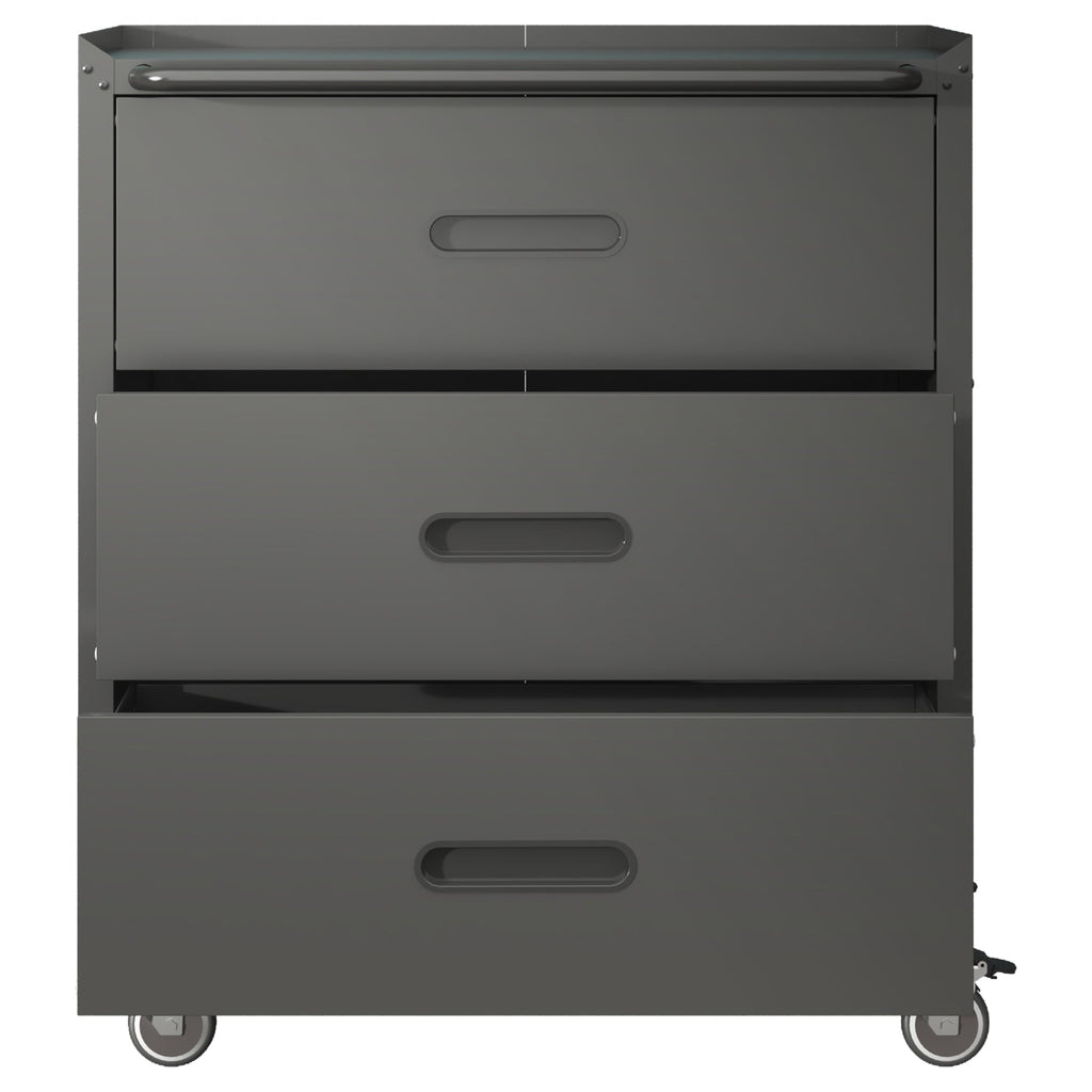 Heavy-Duty Metal Storage Cabinet with Wheels