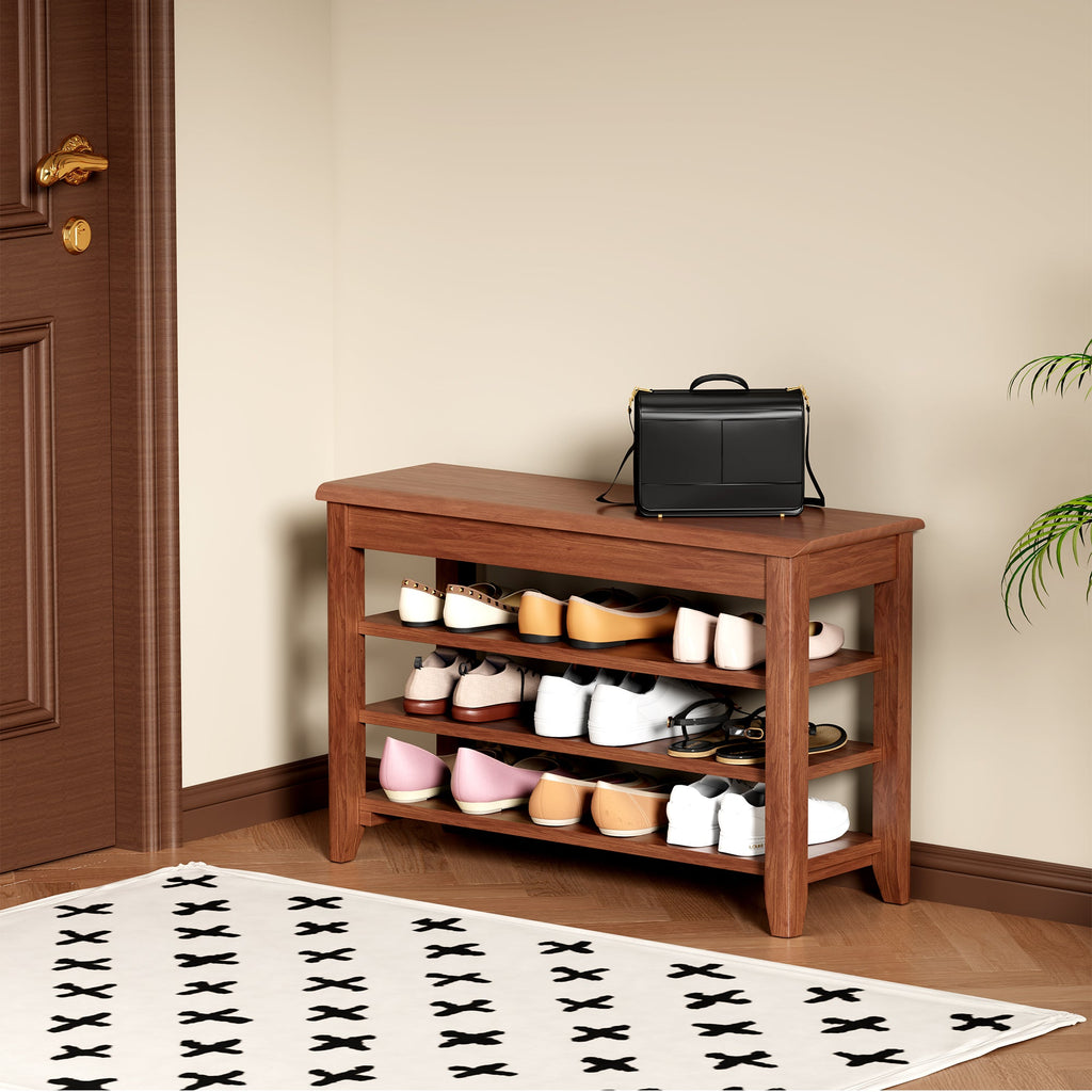 Adjustable Shoe-Changing Bench with Hidden Storage