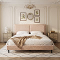 Simple Modern Camel Plush Soft Bed — King Size