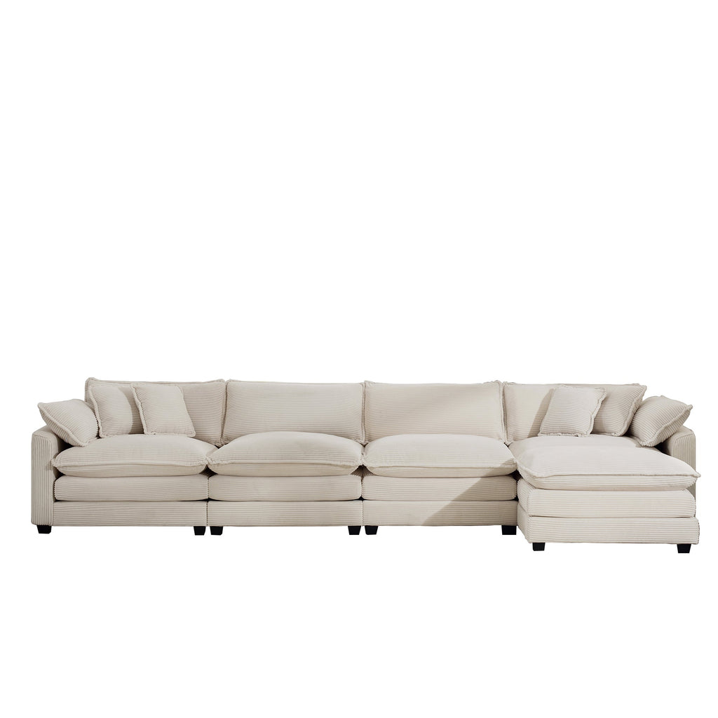 Modern Upholstered L Shape Modular Sectional Sofa