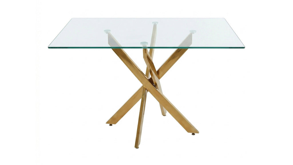 47.24" Rectangular Glass Dining Table