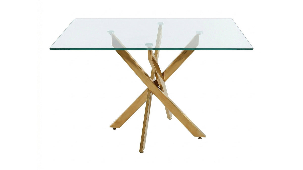 47.24" Rectangular Glass Dining Table