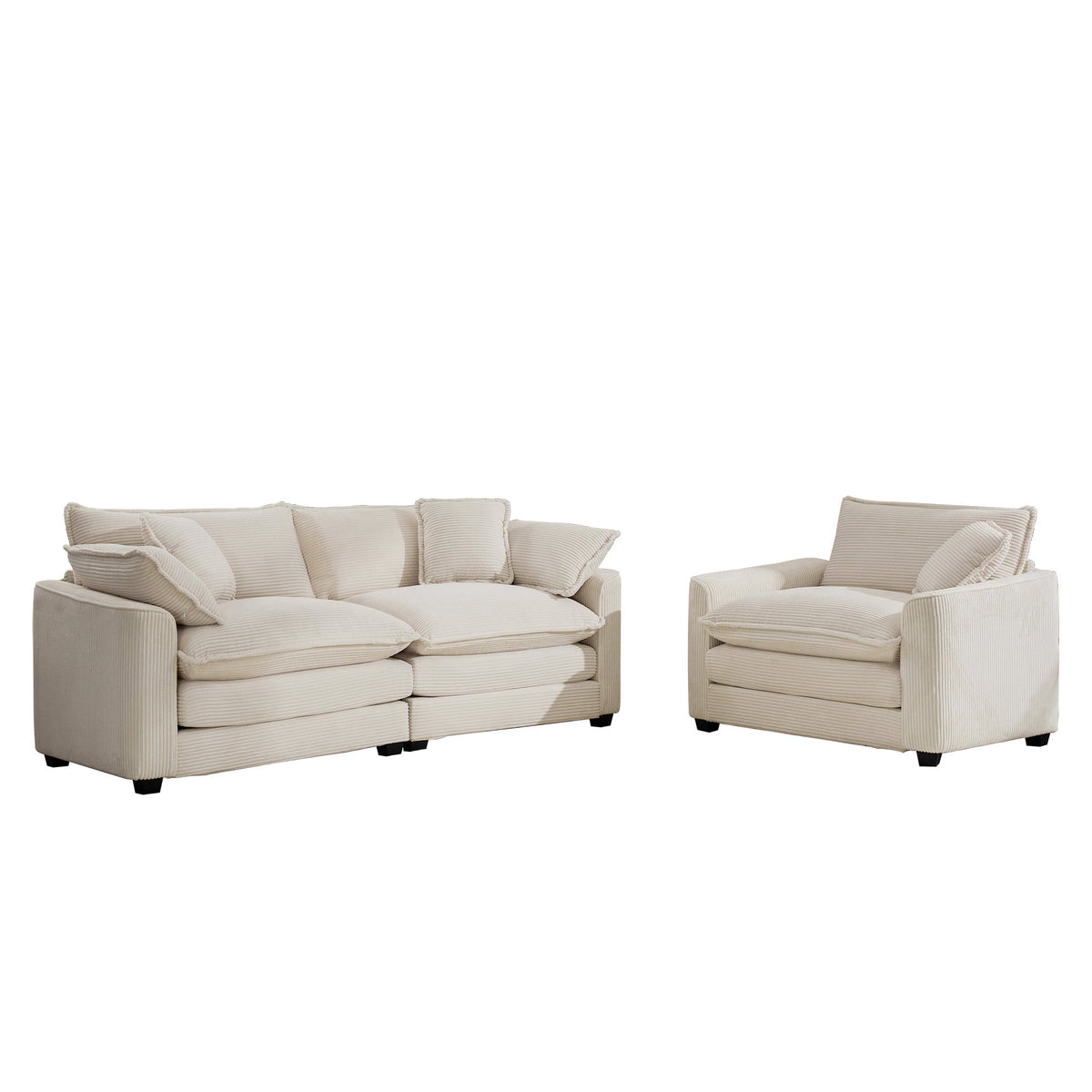 Modern Living Room Sofa Two-Piece Set