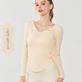 Lapel Thin Cardigan Yoga Coat Autumn And Winter Slim-fit Tight Waist Slimming Pilates Yoga Long-sleeved Fitness Top For Women