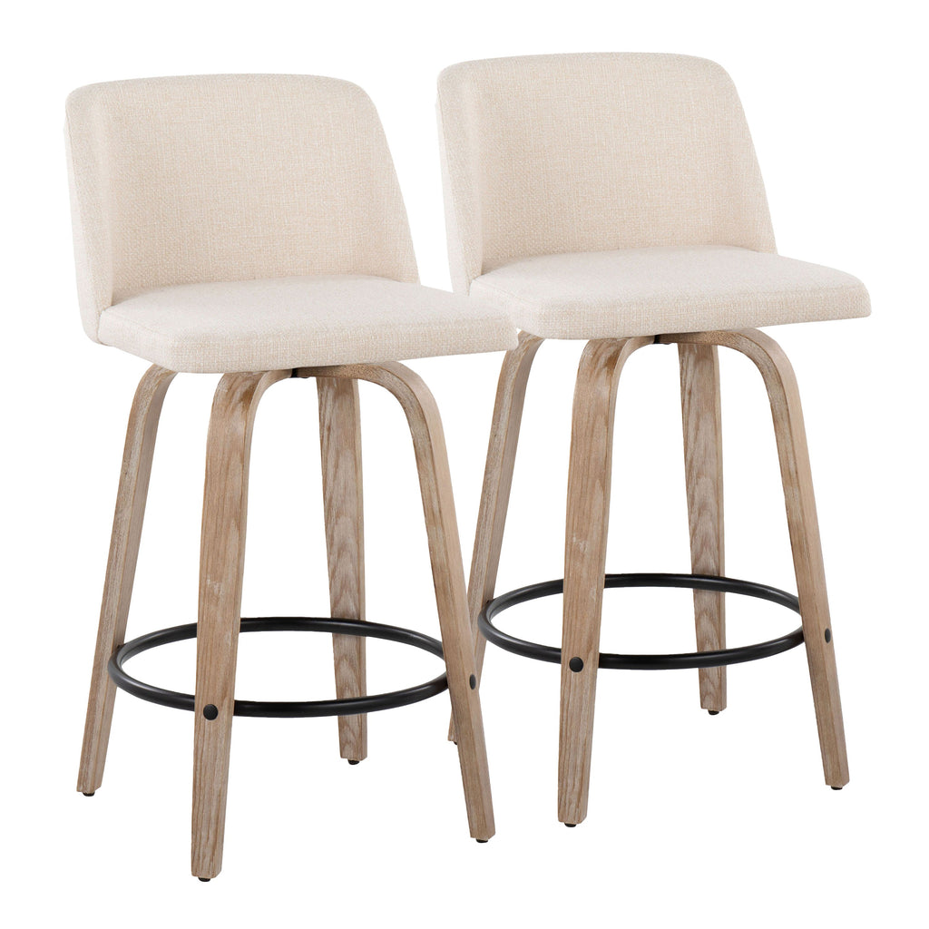 Mid-Century Modern Fixed Height Counter Stool