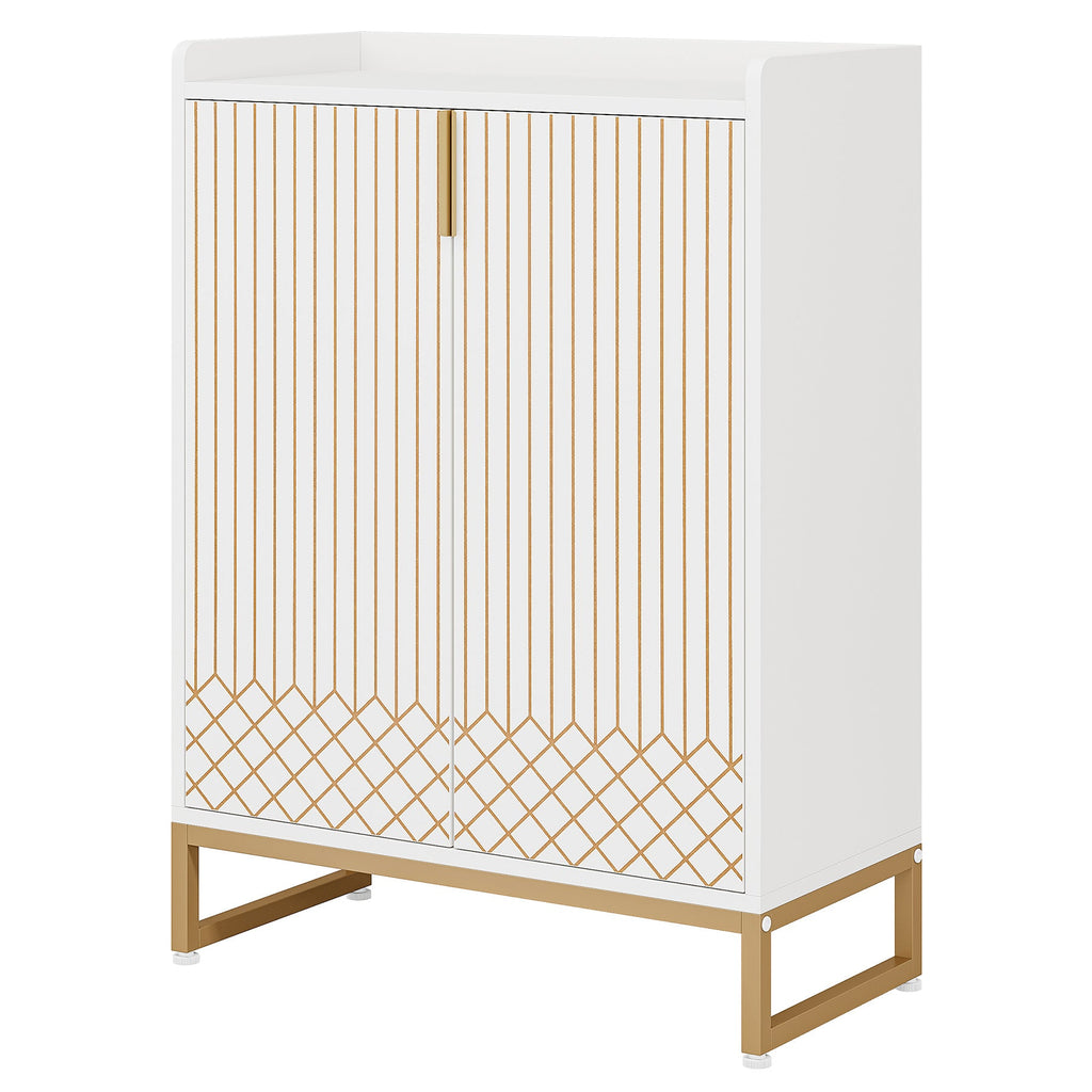 29.52 Inches White Shoe Cabinet