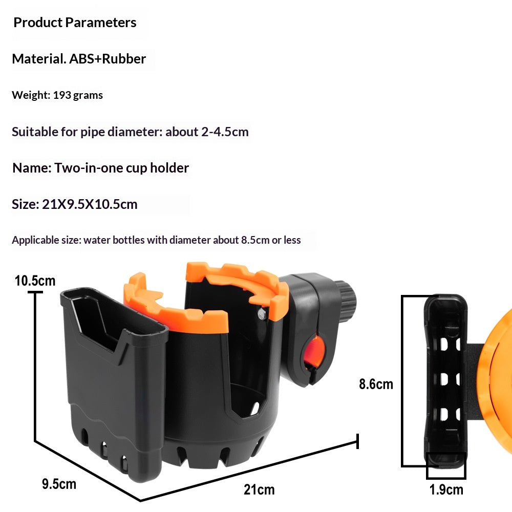 Electric Vehicle And Motorcycle Suitable For Xiaomi Scooter Water Cup Holder, Easy-To-Install Water Bottle Holder And Phone Holder Two-In-One